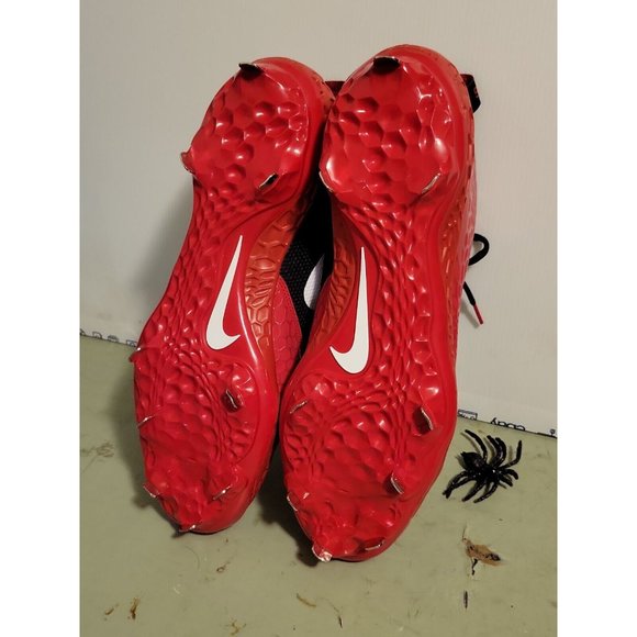 Nike Force Zoom Trout 5 Baseball Cleats Red Black Metal Mens Size 15 NEW 856 - Picture 6 of 9